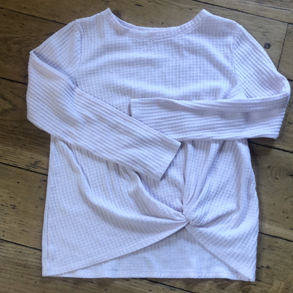 Cat & Jack light pink waffle shirt